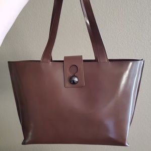 Furla Brown Tote, Wallet, and Keychain Charm